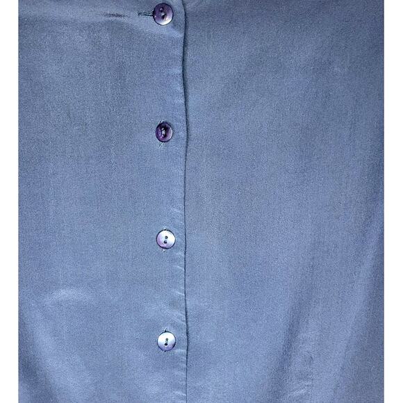 Classiques For Nordstrom 100% Silk Button Down Crop top Sm - Picture 4 of 5
